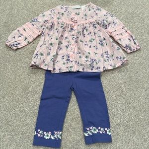 First Impressions baby girl set of top with pants